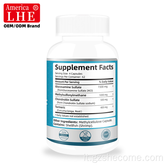 Supporto articolare in capsule di glucosamina e condroitina